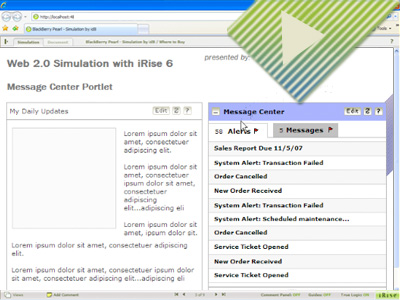 Message Center Portlet <span> - iRise v6.0</span>